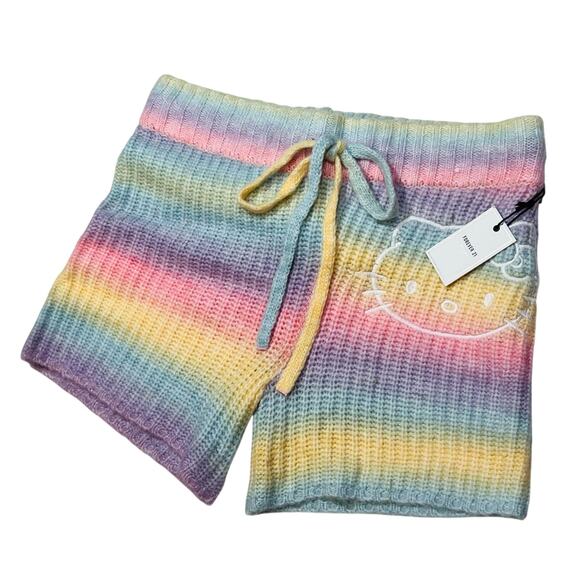 Hello Kitty x Forever 21 Knit Sweater Shorts Plus Size 0X (12/14) Multicolor New - Picture 6 of 11